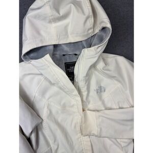 The North Face Hooded Jacket Women S Full Zip Softshell Cream Soft Fleece Lined